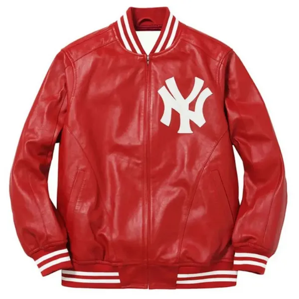 Supreme Red And White Jacket