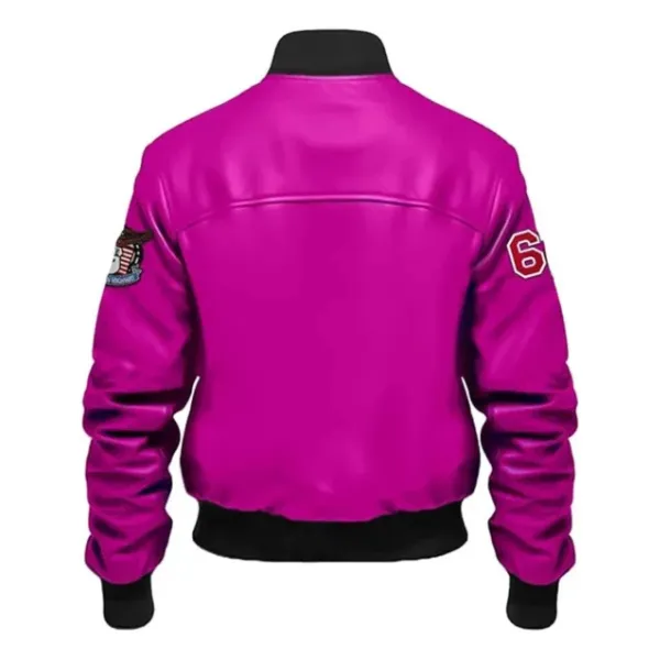 Parker Pink Stegaro Pink Leather Jacket
