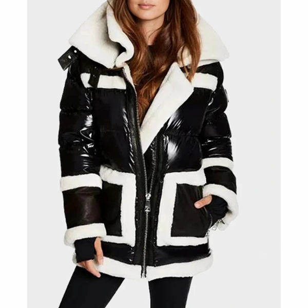 Sam’s NYC Black Fur Puffer Coat