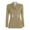 Selling The City 2025 Jade Chan Cage Cut Out Green Blazer