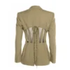 TV Series Selling The City 2025 Jade Chan Cage Cut Out Blazer Jacket