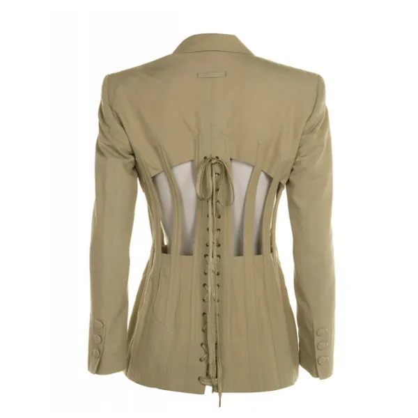 TV Series Selling The City 2025 Jade Chan Cage Cut Out Blazer Jacket