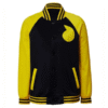 Soul Eater Soul Evans Black And Yellow Letterman Jacket