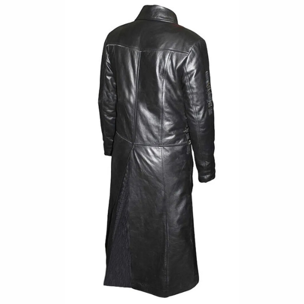 Thomas Jane Long Black Leather Coat