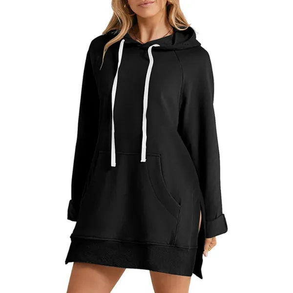 The Warmy Black Oversized Hoodie