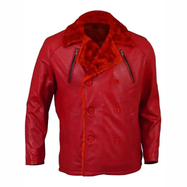 Barry Red Shearling Leather Jacket
