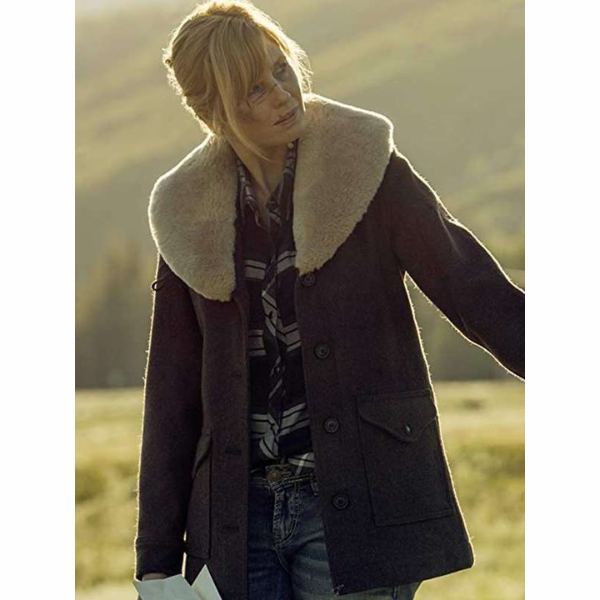 Beth Dutton Brown Wool Coat