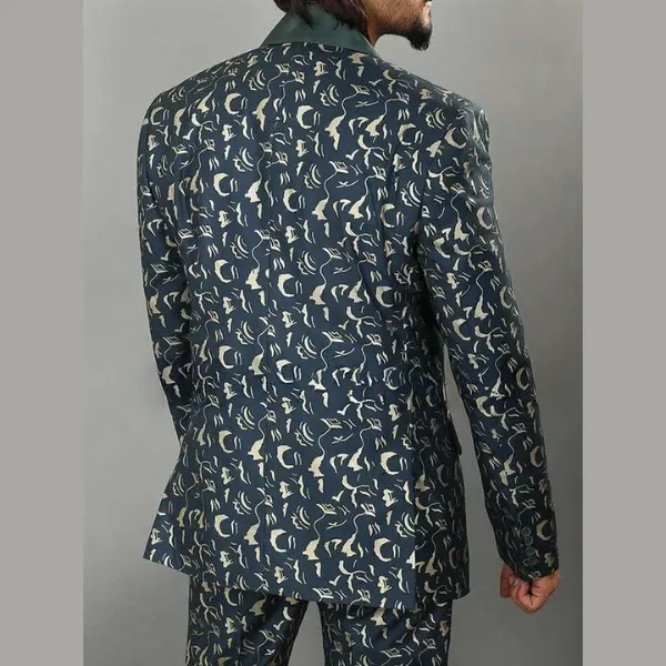 Black Mask Birds Of Prey Jacket Suit For Mens