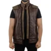 Craig Horner Legend Of The Seeker Brown Genuine Leather Vest