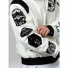 Wars Galactic Empire White & Black Leather Jacket For Mens