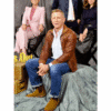 Benoit Blanc Brown Leather Jacket