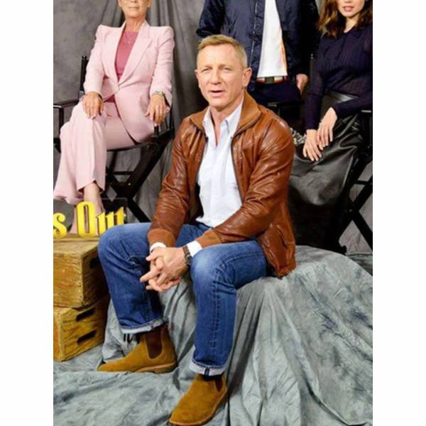 Benoit Blanc Brown Leather Jacket