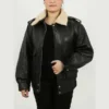Eiza González Fountain of Youth 2025 Black Leather Jacket