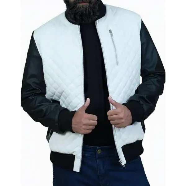 Flex Like Ouu Bomber White Jacket