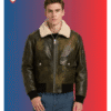 Naval Leather Aviator Jacket