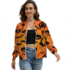 Pumpkin Print Jacket For Halloween