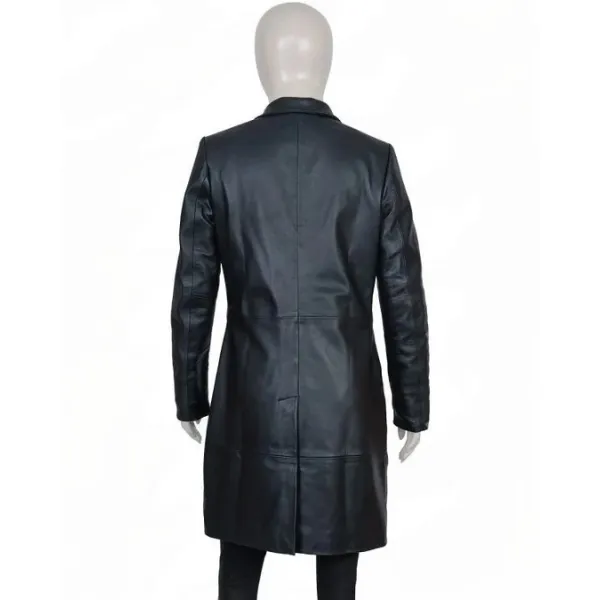 High Fidelity Leather Trench Long Coat