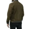 Glen Powell Green Suede Leather Jacket