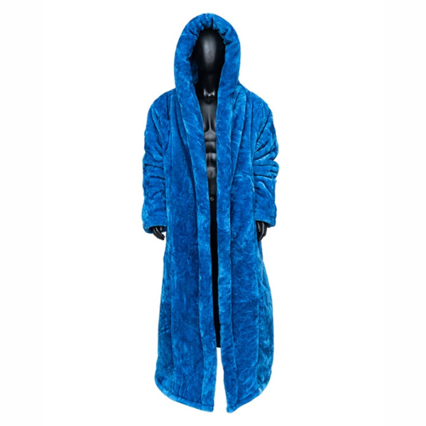 Oversized Blue Fur Coat