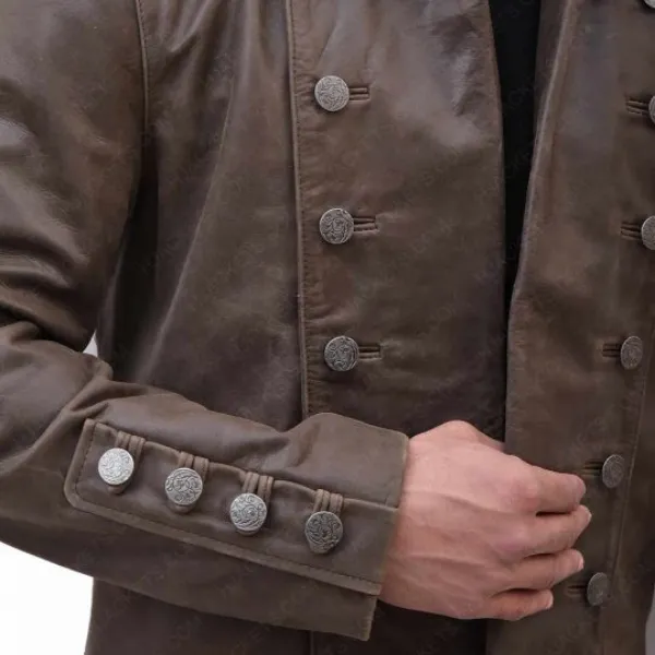 Sam Heughan Outlander Jamie Frasers Leather Coat