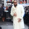 Jason Momoa White Wool Coat