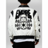 Wars Galactic Empire White & Black Leather Jacket On Sale For Mens