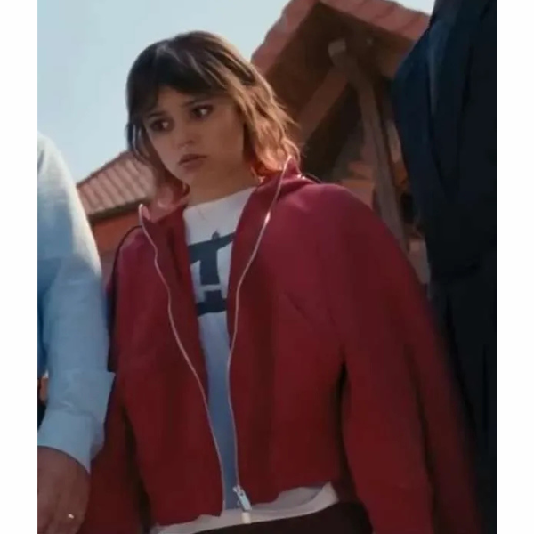 Jenna Ortega Death of a Unicorn Red Hoodie On Sale
