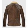 Distressed Brown Aviator Jacket Men