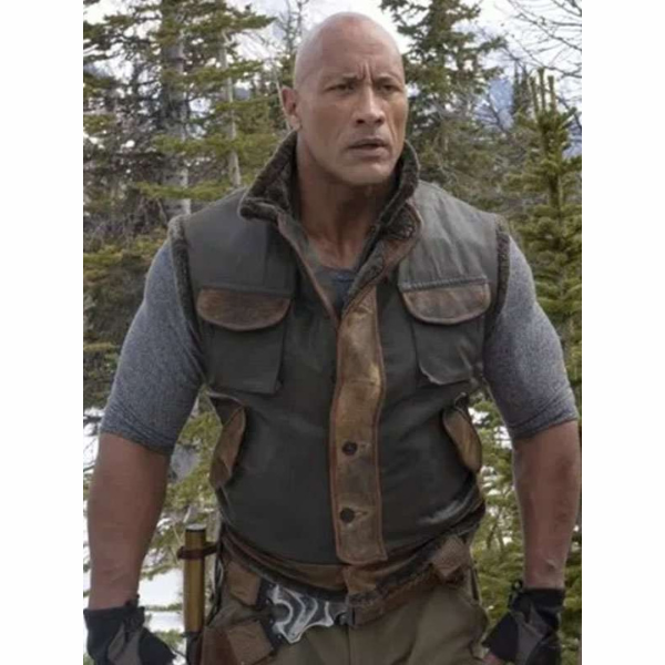 Dwayne Johnson Inspired Distressed Leather Vest
