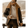 Belted Shearling Leather Jacket