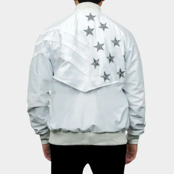 Michael B. Jordan Bomber White Jacket