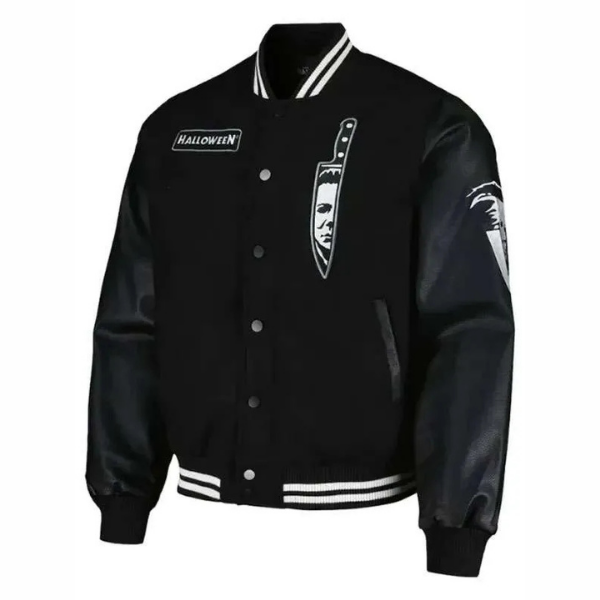 Horror Nights Halloween Michael Myers Black Varsity Jacket