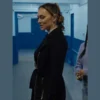 Nat Shoresy S02 Black Wool Coat Black Belted Wool Coat From Shoresy S02