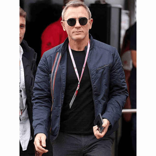 No Time To Die Blue Cotton Jacket