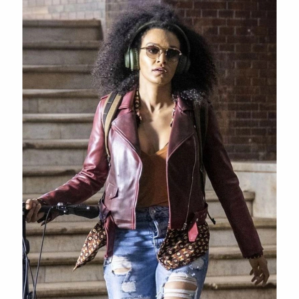 Queen Sono Maroon Leather Jacket