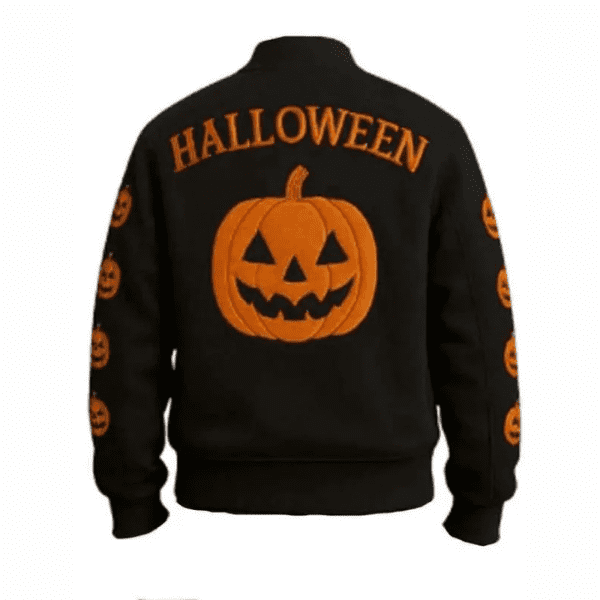 Pumpkin Black Bomber Jacket