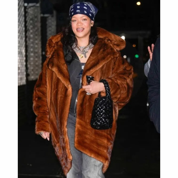 Rihanna NYC Fur Hooded Coat