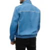 Blue Leather Bomber Jacket Ryan Gosling