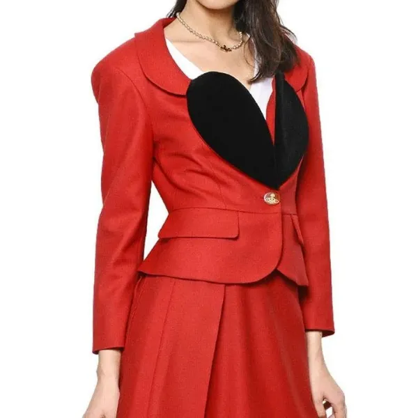 Vivienne Heart Lapel Shape Blazer
