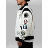 Wars Galactic Empire White & Black Leather Jacket On Sale