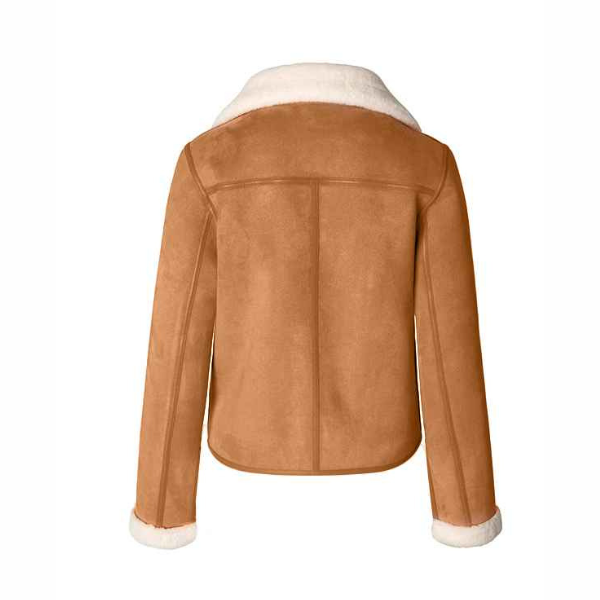 Sheepskin Brown Leather Jacket For Womens