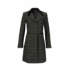Navy Herringbone Check and Green Tweed Coat