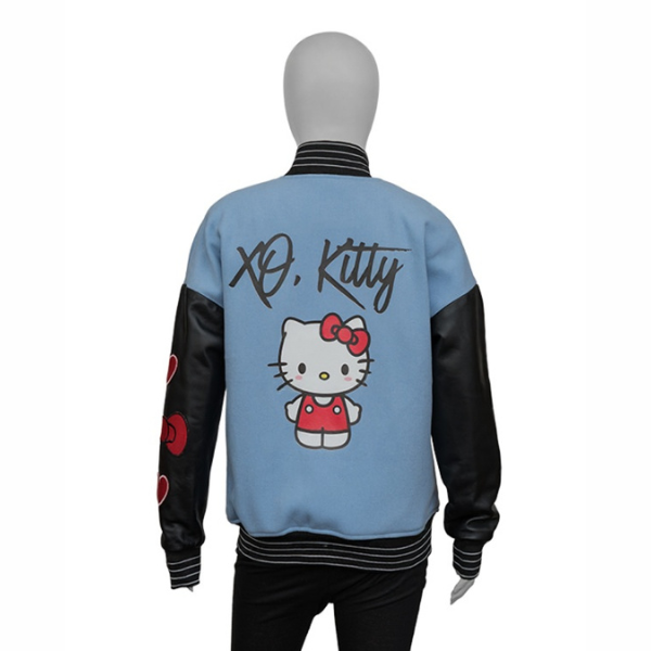 XO Kitty 2023 Leather Sleeves Varsity Jacket