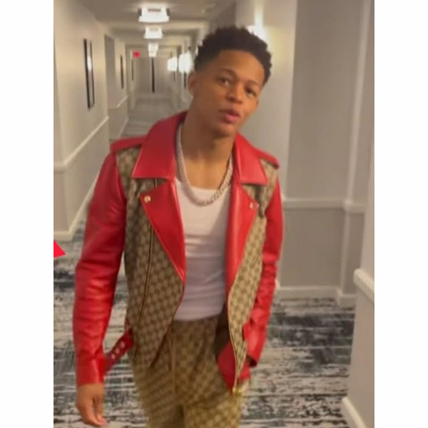 YK Osiris Red Biker Leather Jacket