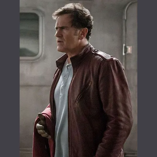 Bruce Campbell Ash vs Evil Dead Leather red Jacket