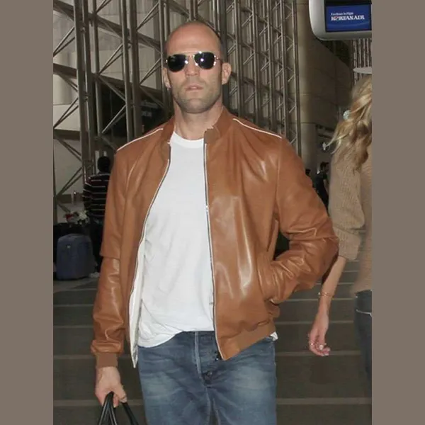Brown Bomber Jacket Jason Statham