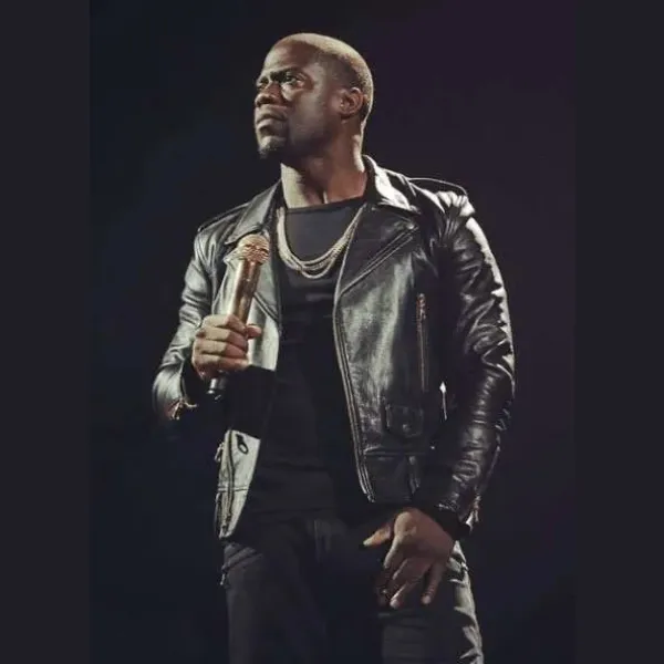 Kevin Hart Black Leather Jacket