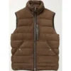 Shop Men Brown Suede Leather Puffer Vest