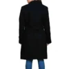 Red Sparrow Costume Jennifer Lawrence Black Wool Trench Coat