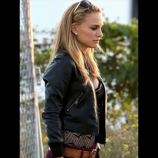 women black Natalie Portman Leather Jacket